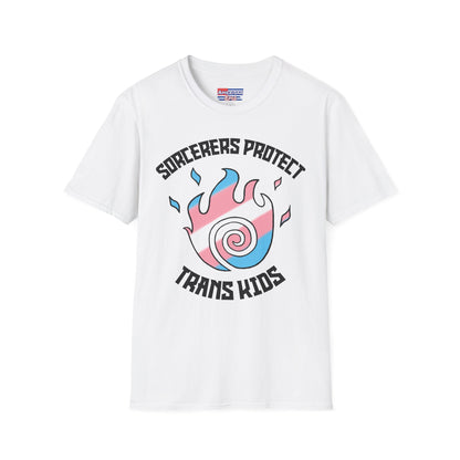 "Sorcerers Protect Trans Kids" — Pride T-Shirt
