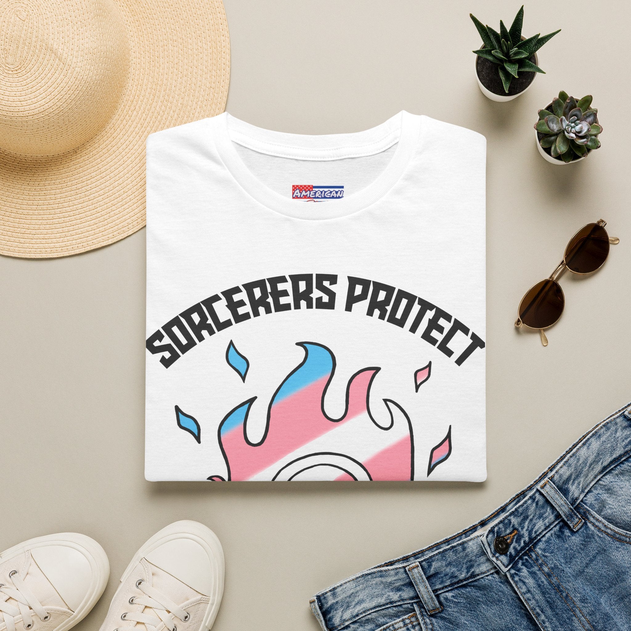 Sorcerers Protect Trans Kids — Pride T-Shirt