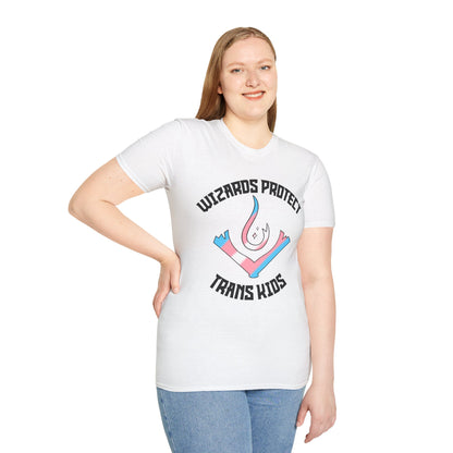 "Wizards Protect Trans Kids"  T-Shirt — Pride Ally Magic Tee