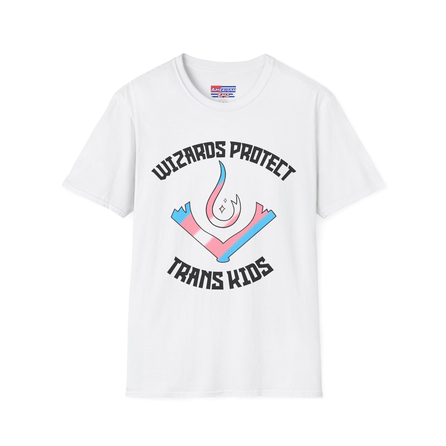 "Wizards Protect Trans Kids"  T-Shirt — Pride Ally Magic Tee