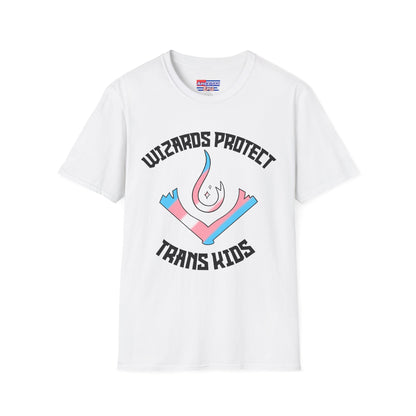 "Wizards Protect Trans Kids"  T-Shirt — Pride Ally Magic Tee