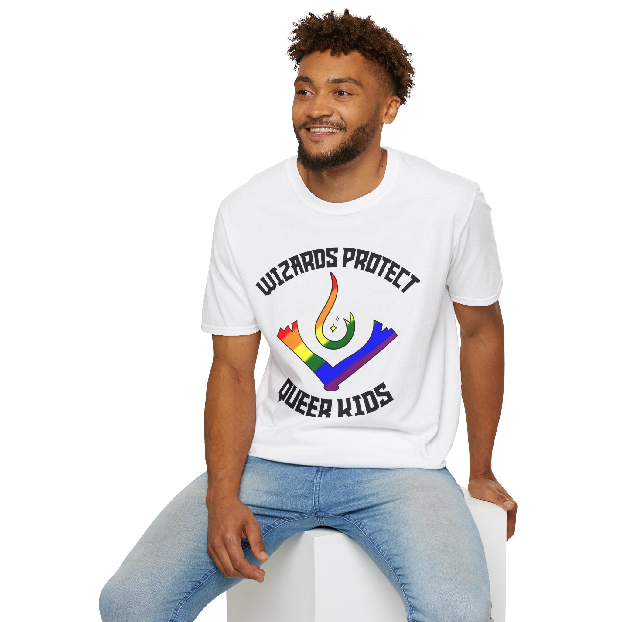 Wizards Protect Queer Kids — Pride T-Shirt