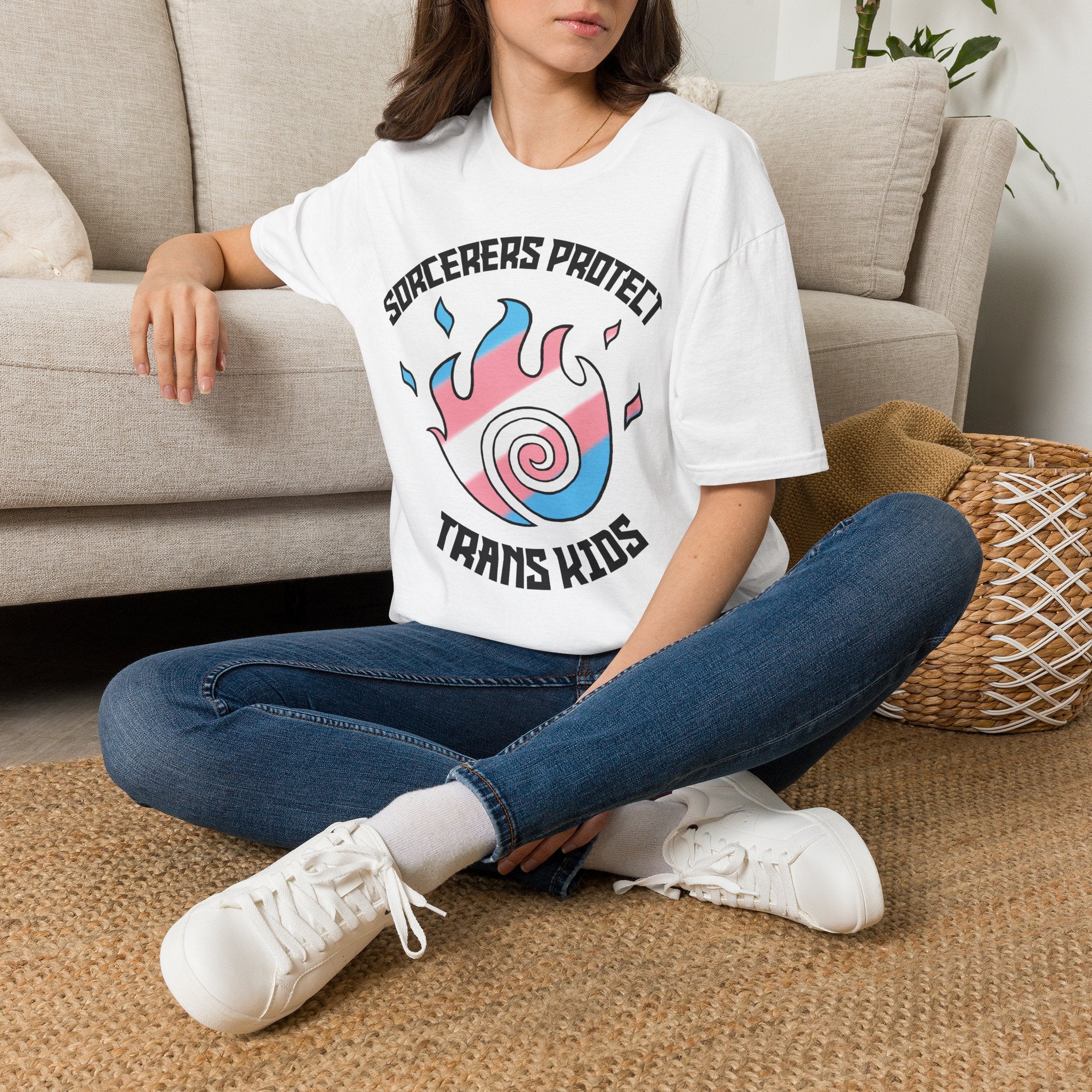 Sorcerers Protect Trans Kids — Pride T-Shirt