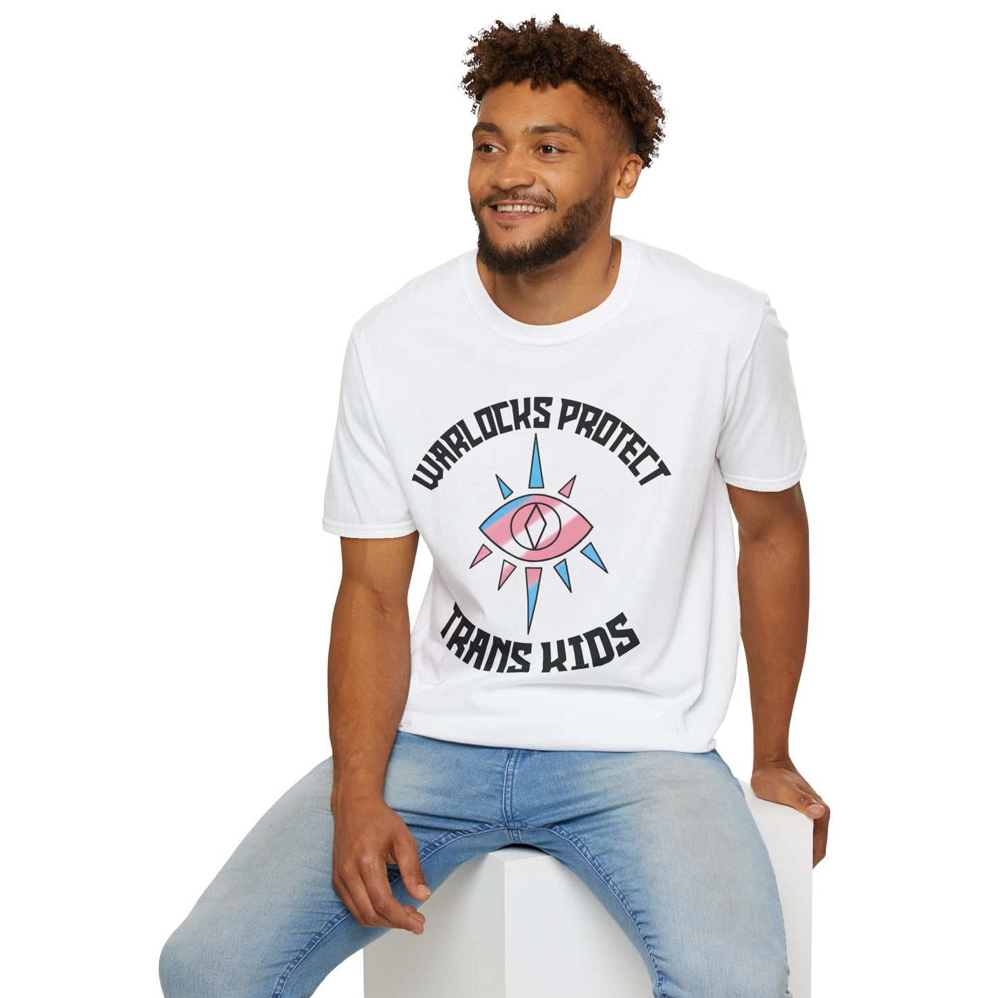 "Warlocks Protect Trans Kids" T-Shirt — Trans Pride Graphic Tee
