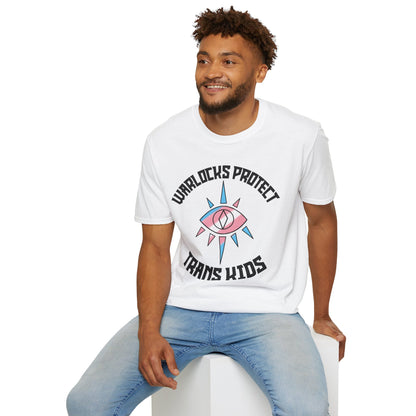 "Warlocks Protect Trans Kids" T-Shirt — Trans Pride Graphic Tee