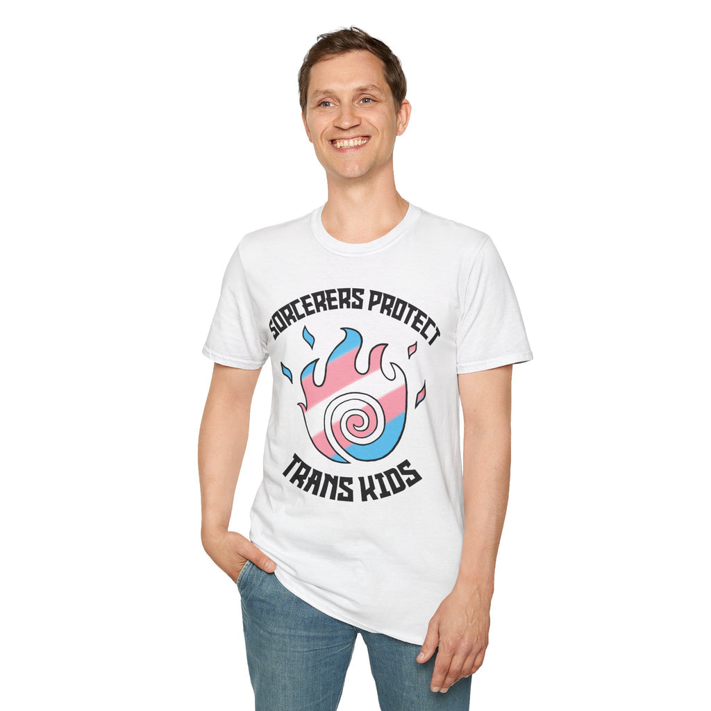 Sorcerers Protect Trans Kids — Pride T-Shirt