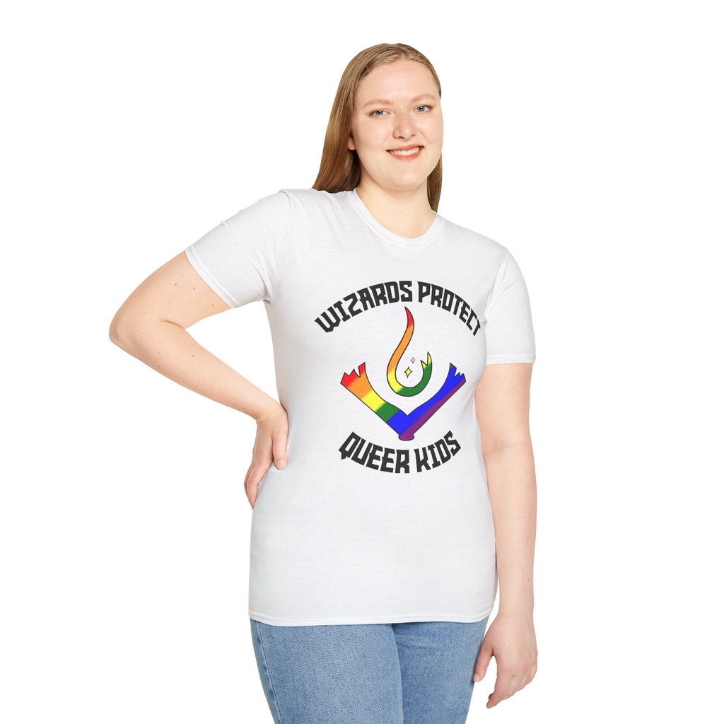 Wizards Protect Queer Kids — Pride T-Shirt