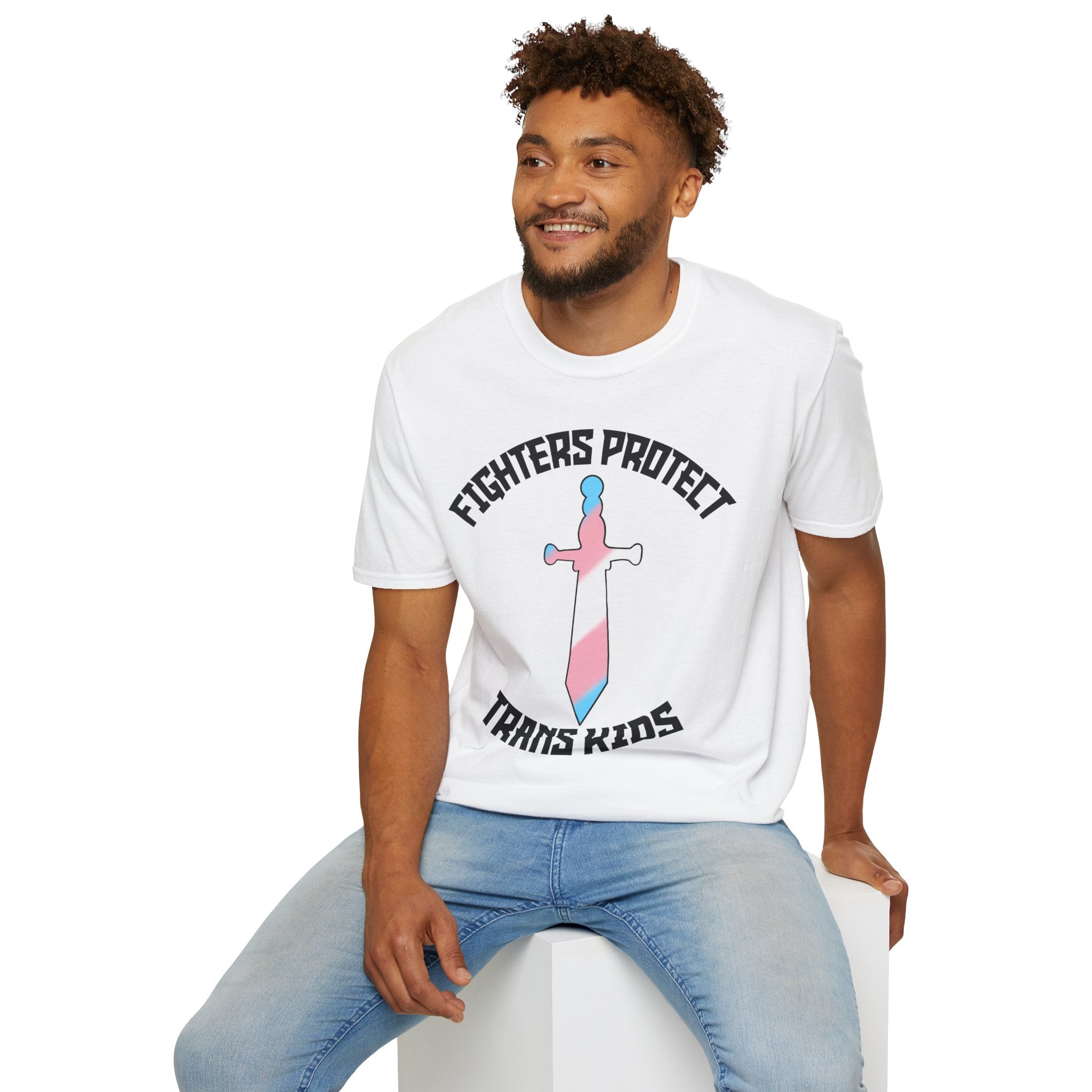 Fighters Protect Trans Kids — Pride T-Shirt