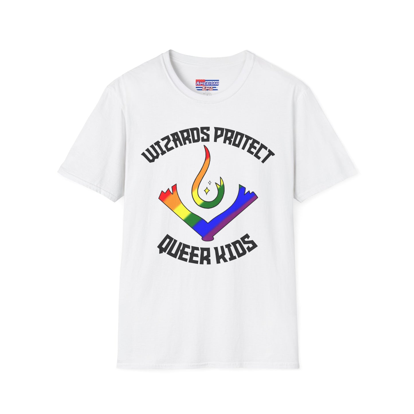 "Wizards Protect Queer Kids"  T-Shirt — Pride Ally Magic Tee