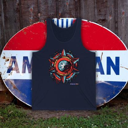 Emo Shield (red & Blue) - Unisex Jersey Tank