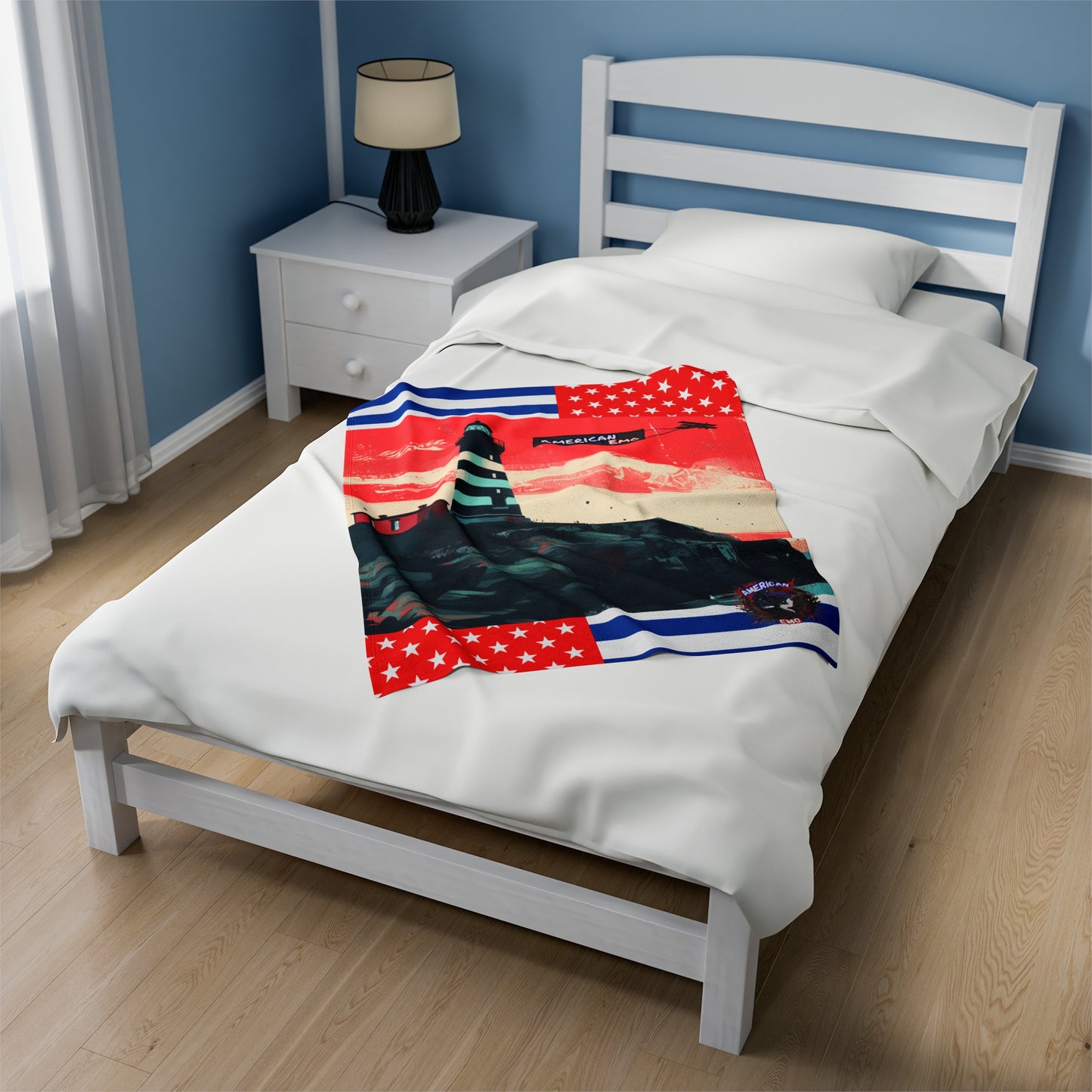 Lighthouse - Velveteen Plush Blanket