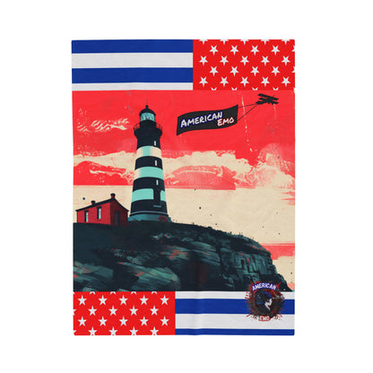 Lighthouse - Velveteen Plush Blanket