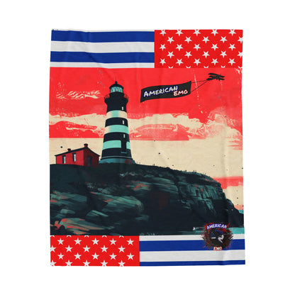 Lighthouse - Velveteen Plush Blanket