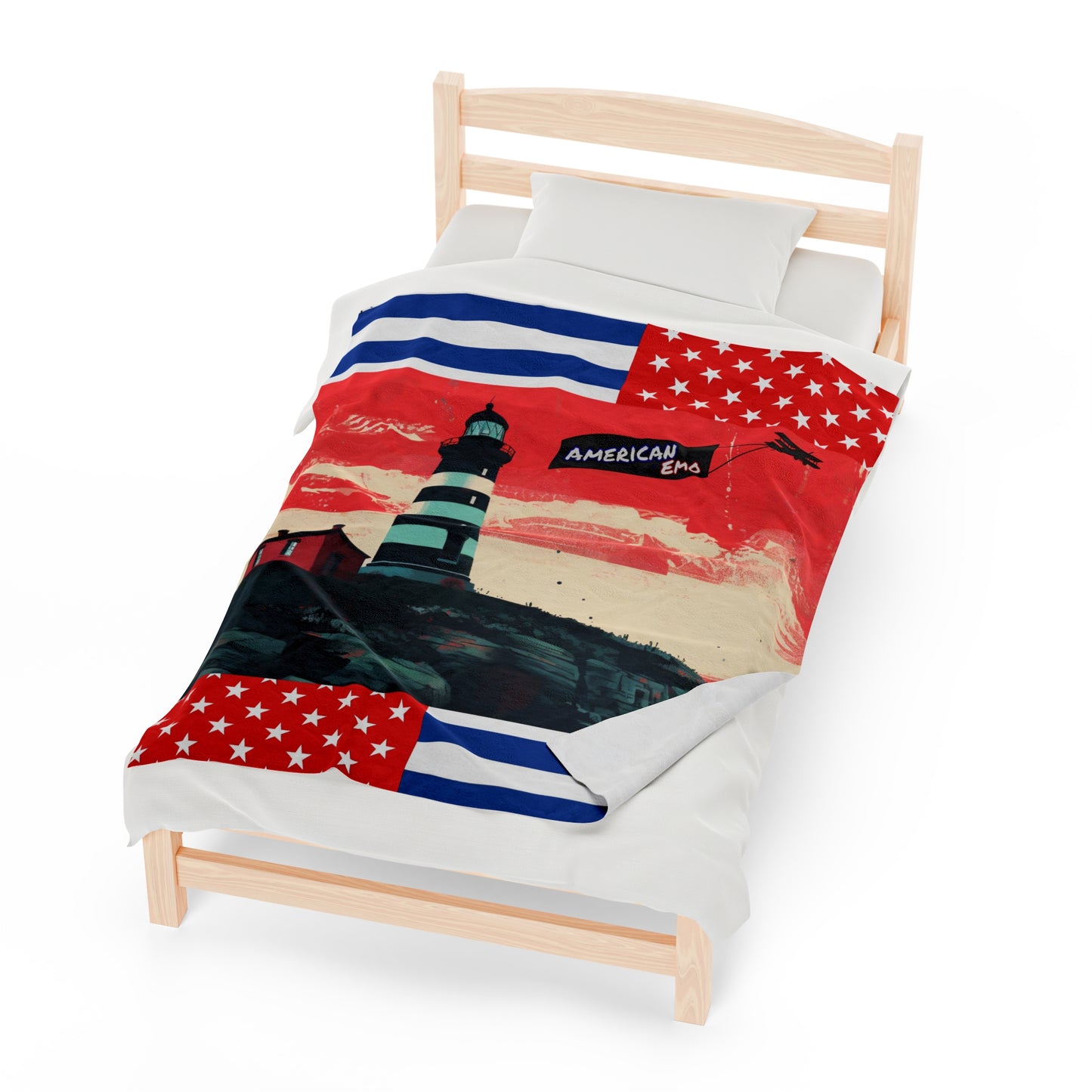 Lighthouse - Velveteen Plush Blanket